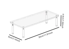 Acrylic Tiered Display Stand | Clear Organiser Shelf for Perfume, Skincare & Cosmetics | 1–4 Tier Transparent Storage Rack