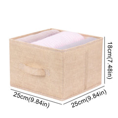 Cotton Linen Hanging Storage Bag Drawer Style Wardrobe Organizer Box Clothes Organizer Holder Collapsible Hanging Storage Shelve