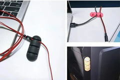 Silicone Cable Management Clips | Self-Adhesive Cable Organiser for Desk | Wire Holder for Phone, Mouse & Keyboard Cables