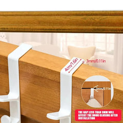 Over The Door Hook Rack | 5-Hook Clothes & Bag Organiser | No-Drill Door Hanger for Bedroom, Hallway & Bathroom