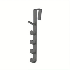 Over The Door Hook Rack | 5-Hook Clothes & Bag Organiser | No-Drill Door Hanger for Bedroom, Hallway & Bathroom