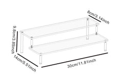 Acrylic Tiered Display Stand | Clear Organiser Shelf for Perfume, Skincare & Cosmetics | 1–4 Tier Transparent Storage Rack
