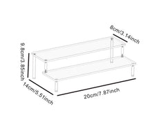Acrylic Tiered Display Stand | Clear Organiser Shelf for Perfume, Skincare & Cosmetics | 1–4 Tier Transparent Storage Rack