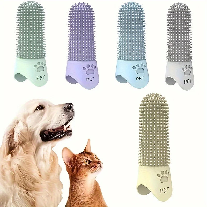 Silicone Finger Toothbrush for Dogs & Cats | 360° Pet Teeth Cleaning Brush | Soft Dental Care Tool for All Breeds
