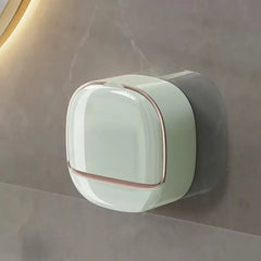Wall-Mounted Soap Holder with Drainage | Waterproof Bathroom Soap Dish | No-Drill Shower Soap Box Organiser